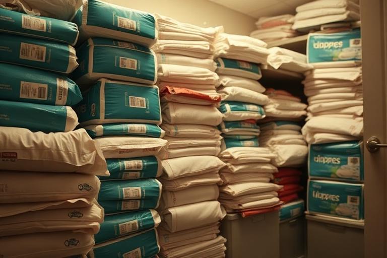Adult diapers and hygiene supplies for bedridden elders cared for by Karunai Ullangal Trust